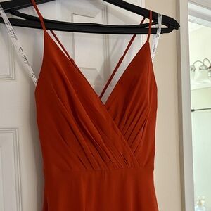 Chic Strapless Rust Dress